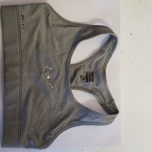 Gray NIKE PRO sports bra
